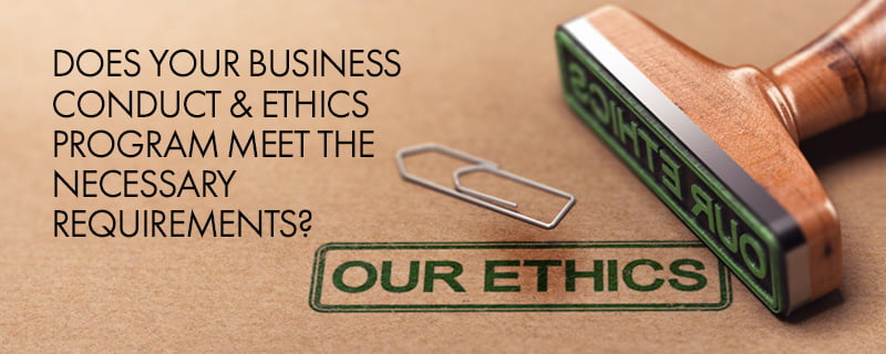 government contracting business conduct and ethics
