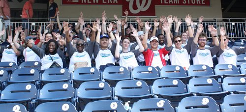 interns at washington nationals game