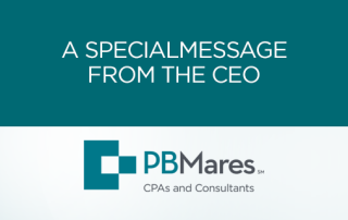 PBMares message from CEO