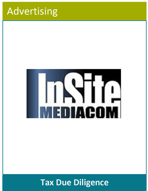 TAS-Advertisting-Tax-DD-InSite PBMares Tax Due Diligence - InSite Mediacom