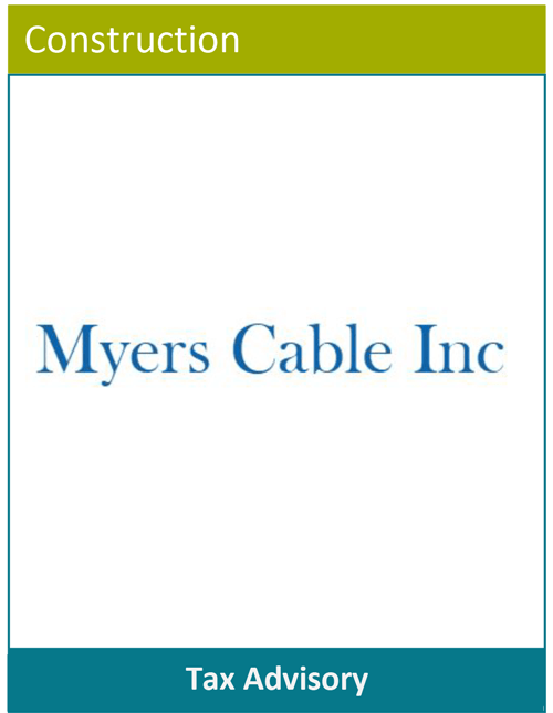PBMares Tax Advisory -Myers Cable Inc