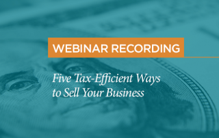 webinar recording pbmares tax strategies to sell your business