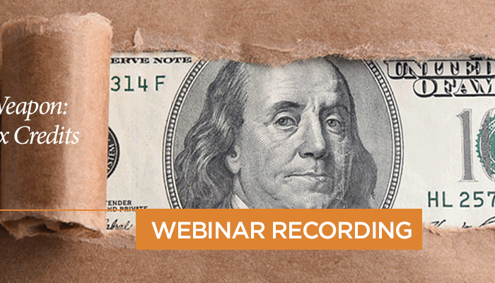 Research and Development Tax Credits Webinar