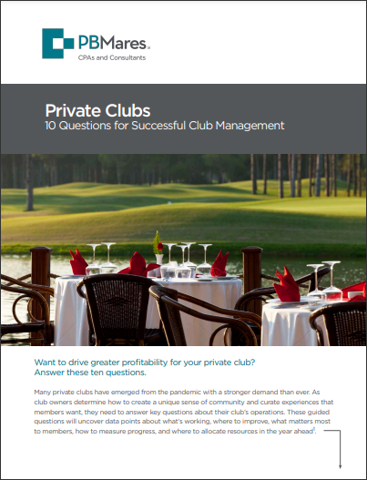 Private Clubs white paper successful club management PBMares