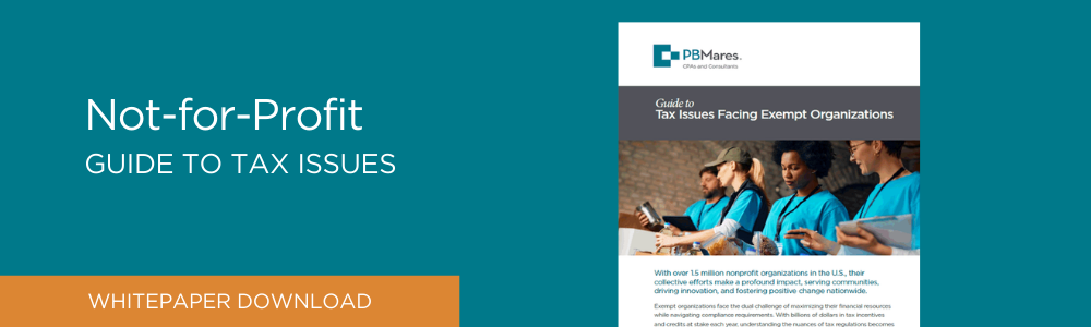 Landing Teal – NFP Guide to Tax Issues Not-for-Profit Guide to Tax Issues PBMares Download