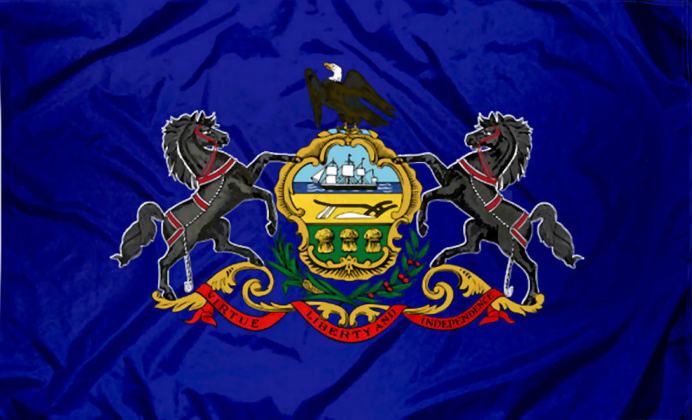 Flag of the State of Pennsylvania.