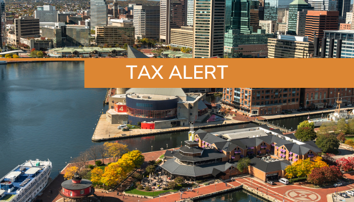 Maryland Tax Update